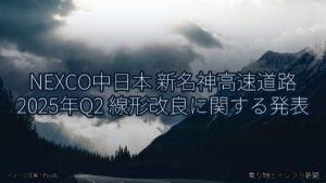 NEXCO中日本 新名神高速道路 2025年Q2 線形改良に関する発表（乗り物とインフラ新聞）