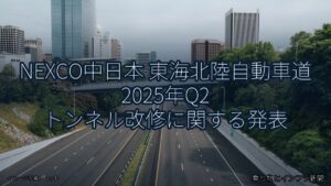 NEXCO中日本 東海北陸自動車道 2025年Q2 トンネル改修に関する発表（乗り物とインフラ新聞）