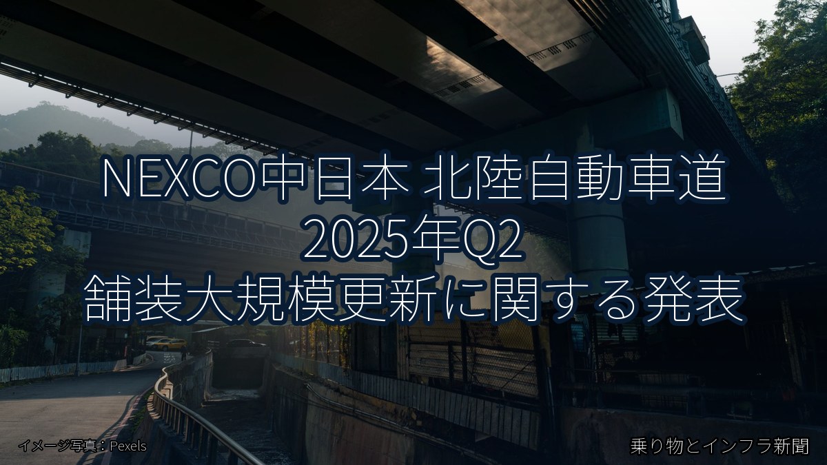 NEXCO中日本 北陸自動車道 2025年Q2 舗装大規模更新に関する発表（乗り物とインフラ新聞）