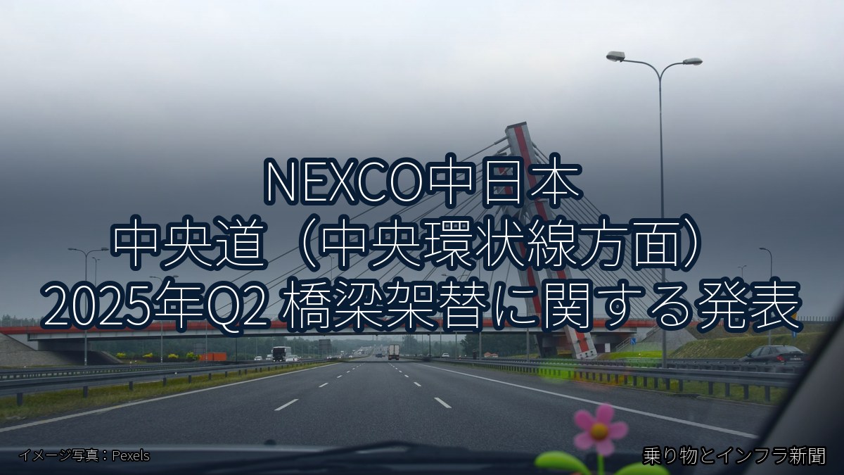 NEXCO中日本 中央道（中央環状線方面） 2025年Q2 橋梁架替に関する発表（乗り物とインフラ新聞）