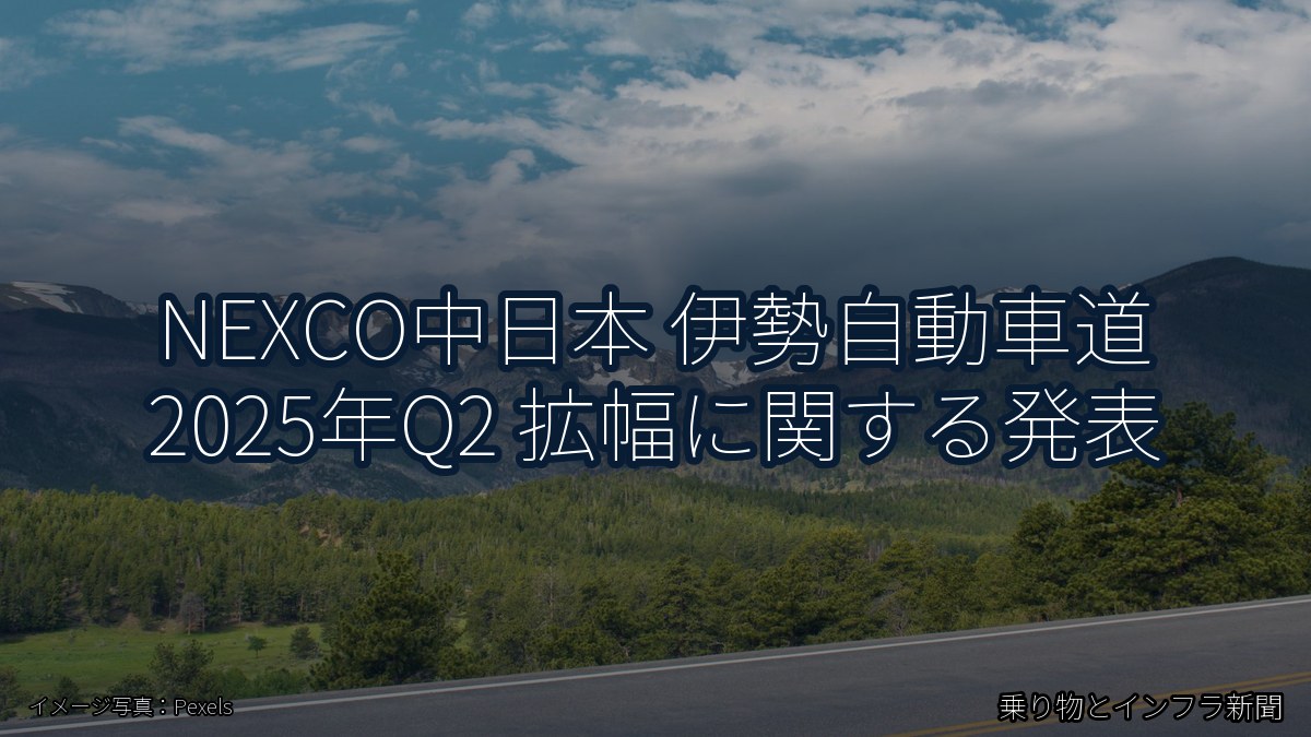 NEXCO中日本 伊勢自動車道 2025年Q2 拡幅に関する発表(乗り物とインフラ新聞)