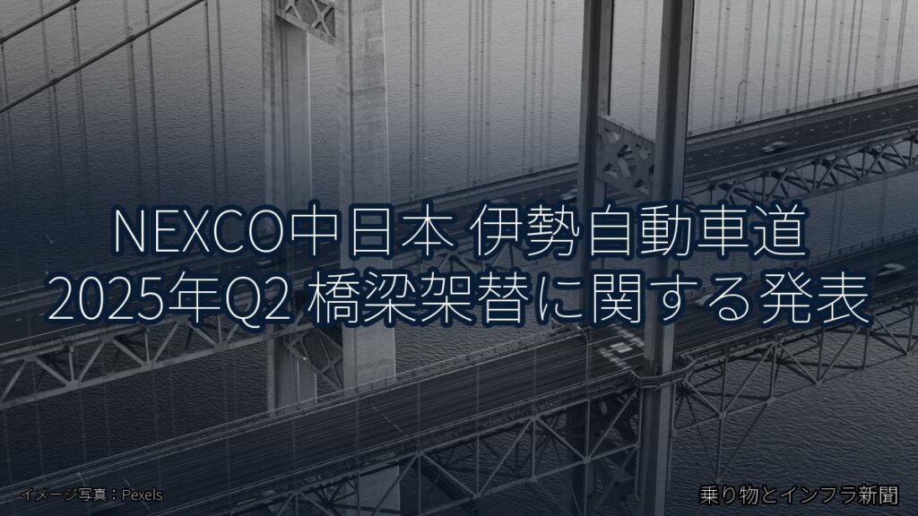 NEXCO中日本 伊勢自動車道 2025年Q2 橋梁架替に関する発表（乗り物とインフラ新聞）