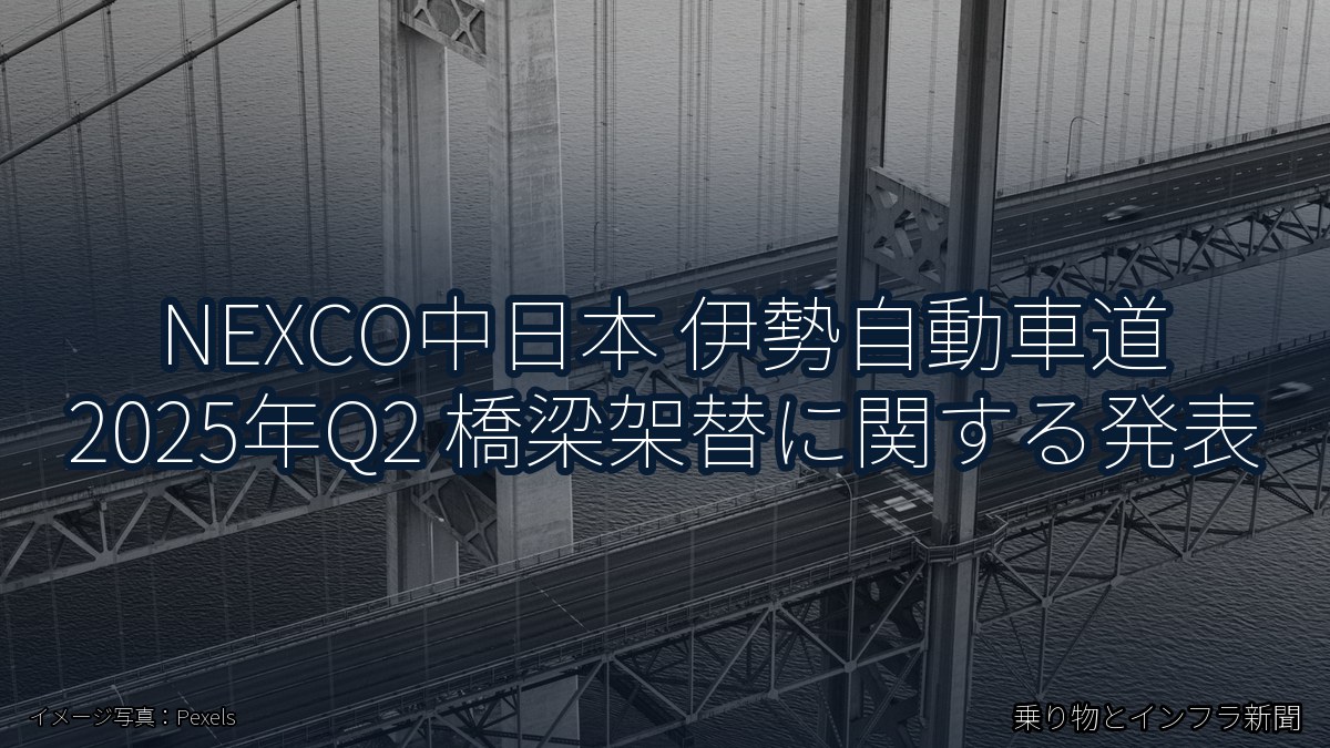 NEXCO中日本 伊勢自動車道 2025年Q2 橋梁架替に関する発表(乗り物とインフラ新聞)