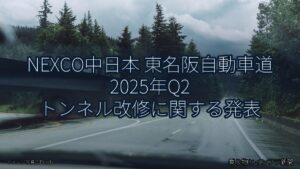 NEXCO中日本 東名阪自動車道 2025年Q2 トンネル改修に関する発表（乗り物とインフラ新聞）