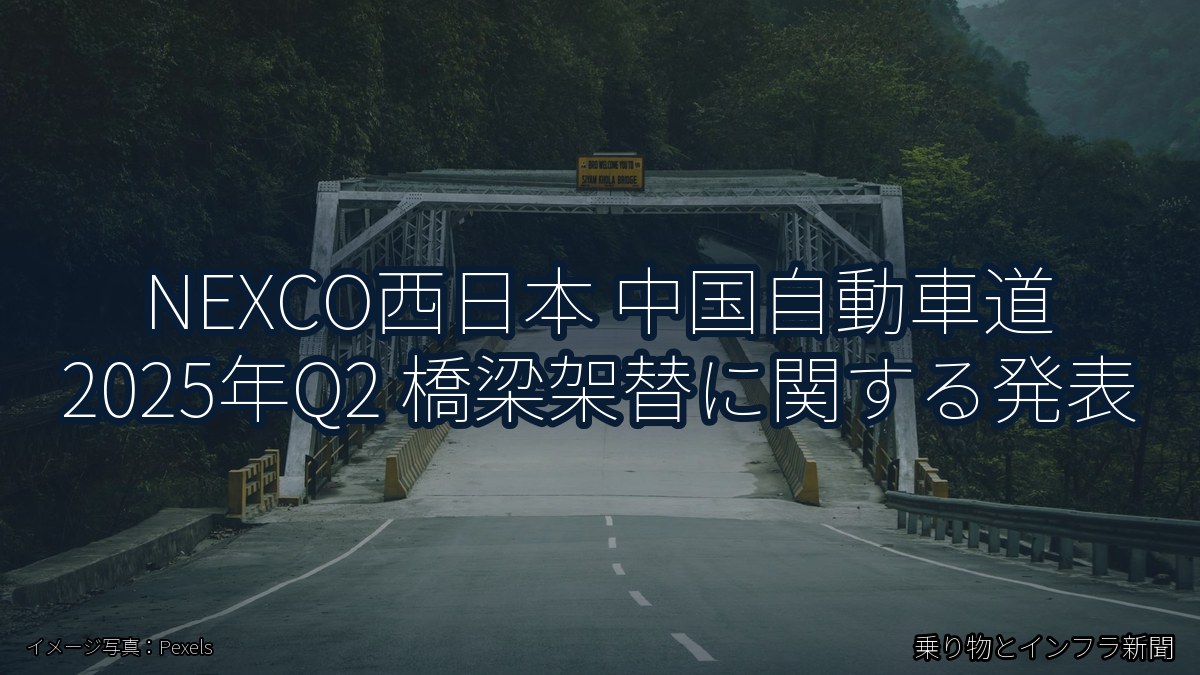 NEXCO西日本 中国自動車道 2025年Q2 橋梁架替に関する発表(乗り物とインフラ新聞)