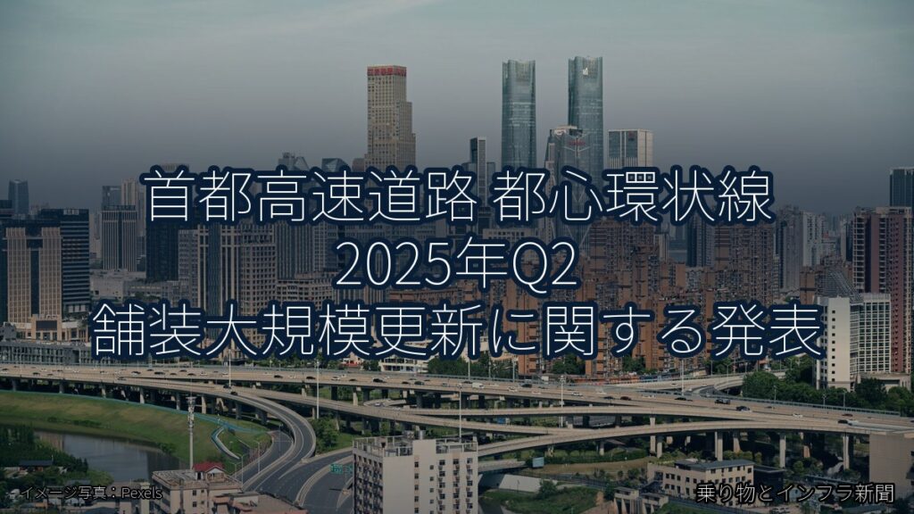 首都高速道路 都心環状線 2025年Q2 舗装大規模更新に関する発表（乗り物とインフラ新聞）