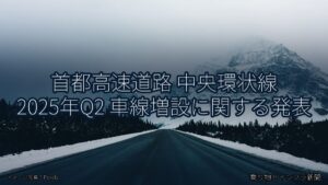 首都高速道路 中央環状線 2025年Q2 車線増設に関する発表（乗り物とインフラ新聞）