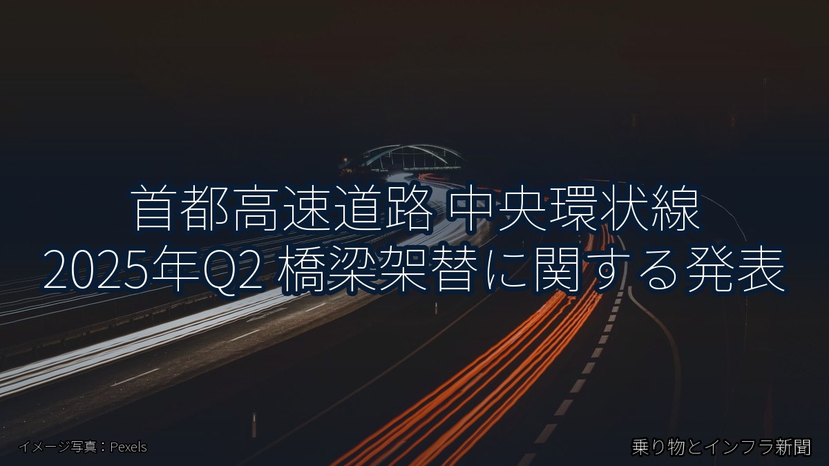 首都高速道路 中央環状線 2025年Q2 橋梁架替に関する発表(乗り物とインフラ新聞)