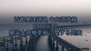 首都高速道路 中央環状線 2025年Q2 舗装大規模更新に関する発表（乗り物とインフラ新聞）