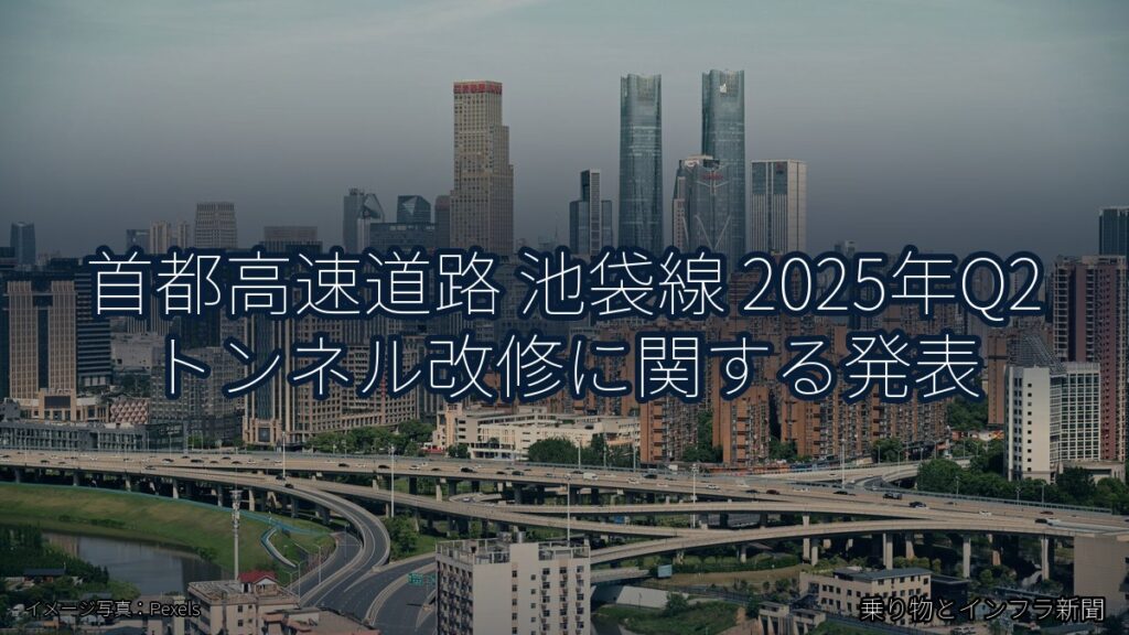 首都高速道路 池袋線 2025年Q2 トンネル改修に関する発表（乗り物とインフラ新聞）
