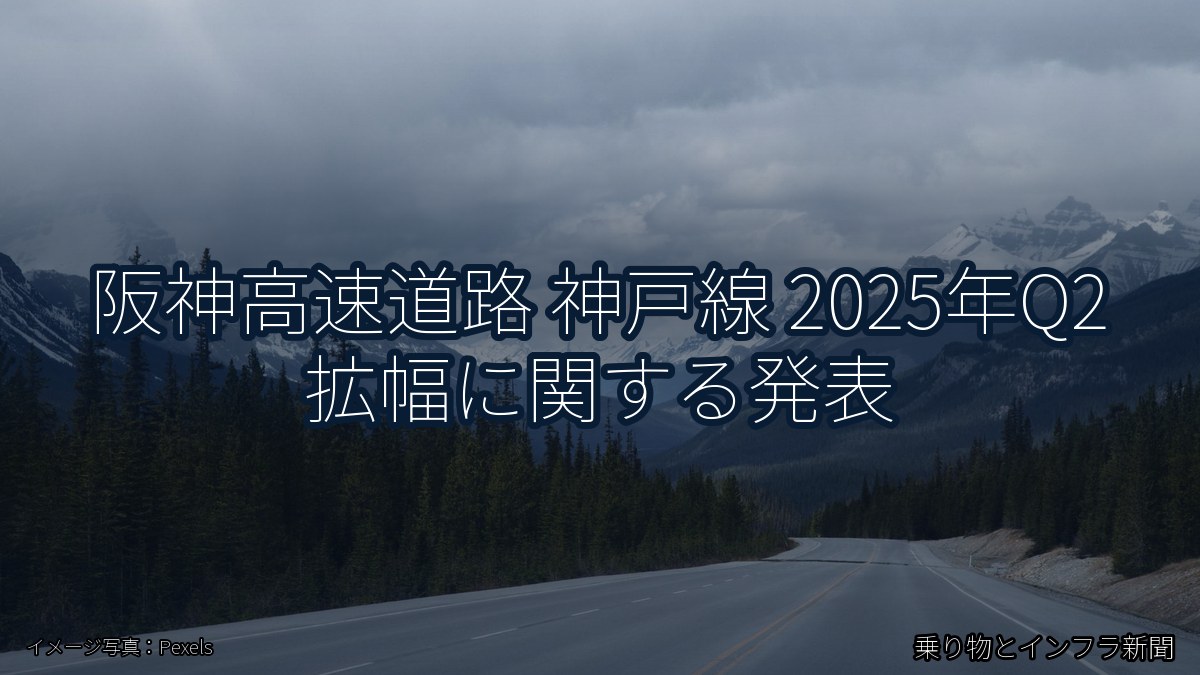 阪神高速道路 神戸線 2025年Q2 拡幅に関する発表（乗り物とインフラ新聞）