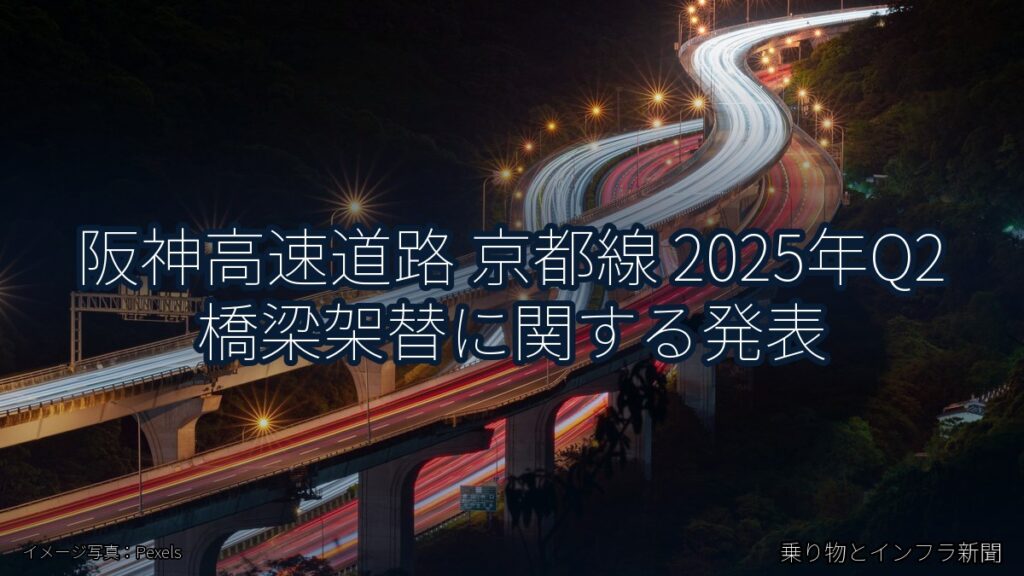 阪神高速道路 京都線 2025年Q2 橋梁架替に関する発表（乗り物とインフラ新聞）