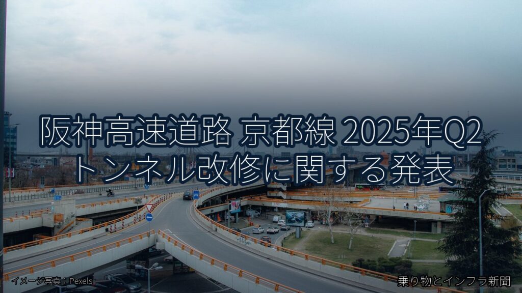 阪神高速道路 京都線 2025年Q2 トンネル改修に関する発表（乗り物とインフラ新聞）