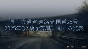 国土交通省 道路局 国道25号 2025年Q2 橋梁架替に関する発表（乗り物とインフラ新聞）