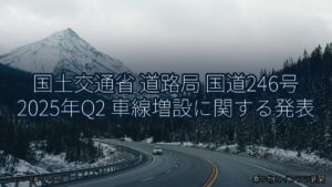 国土交通省 道路局 国道246号 2025年Q2 車線増設に関する発表（乗り物とインフラ新聞）