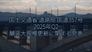 国土交通省 道路局 国道357号 2025年Q2 舗装大規模更新に関する発表（乗り物とインフラ新聞）