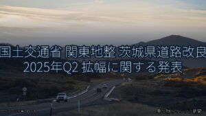 国土交通省 関東地整 茨城県道路改良 2025年Q2 拡幅に関する発表（乗り物とインフラ新聞）