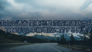国土交通省 関東地整 茨城県道路改良 2025年Q2 車線増設に関する発表（乗り物とインフラ新聞）