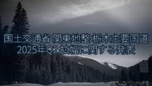 国土交通省 関東地整 栃木主要国道 2025年Q2 拡幅に関する発表（乗り物とインフラ新聞）