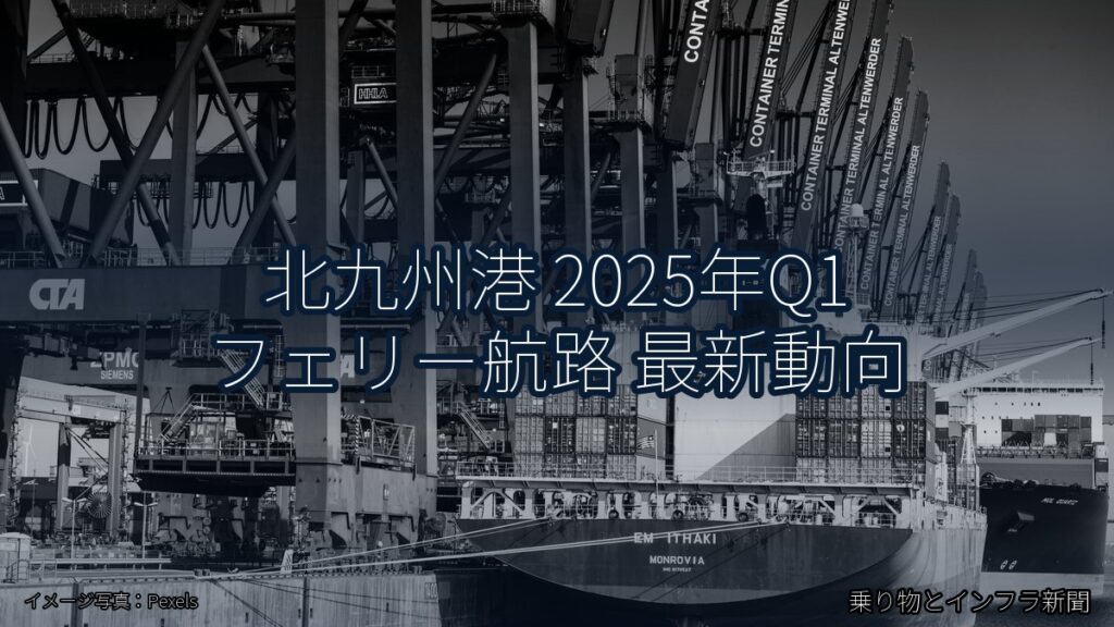 北九州港 2025年Q1 フェリー航路 最新動向（乗り物とインフラ新聞）