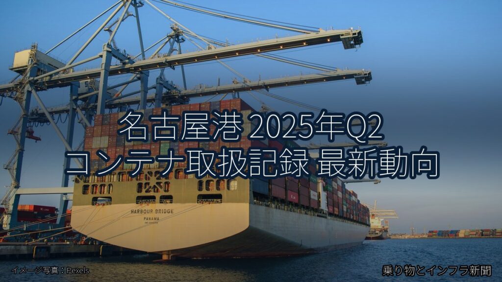 名古屋港 2025年Q2 コンテナ取扱記録 最新動向（乗り物とインフラ新聞）