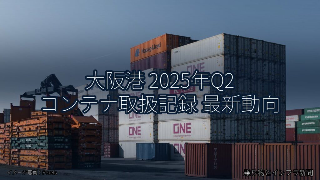 大阪港 2025年Q2 コンテナ取扱記録 最新動向（乗り物とインフラ新聞）