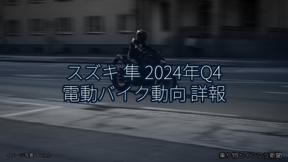 スズキ 隼 2024年Q4 電動バイク動向 詳報（乗り物とインフラ新聞）