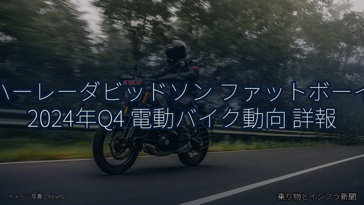 ハーレーダビッドソン ファットボーイ 2024年Q4 電動バイク動向 詳報（乗り物とインフラ新聞）