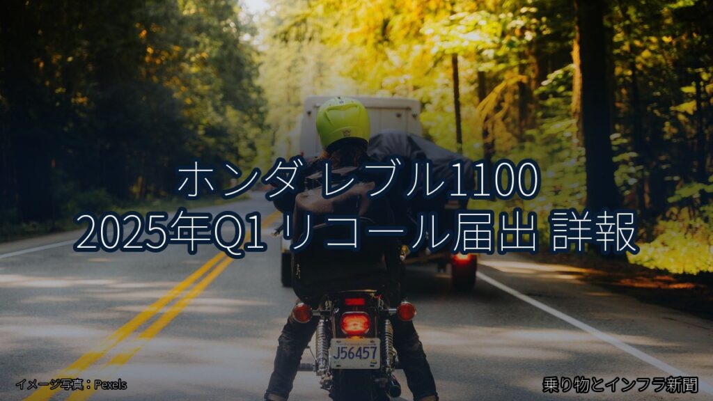 ホンダ レブル1100 2025年Q1 リコール届出 詳報（乗り物とインフラ新聞）