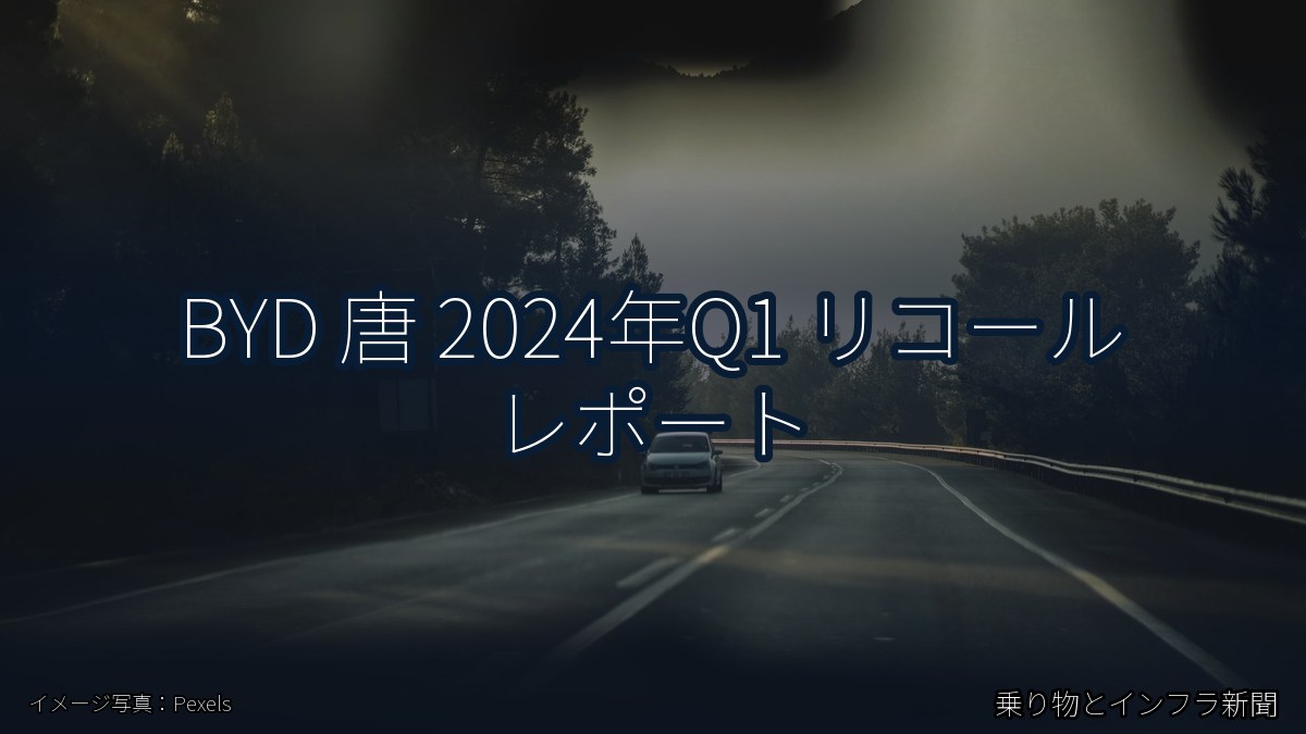 BYD 唐 2024年Q1 リコール レポート（乗り物とインフラ新聞）