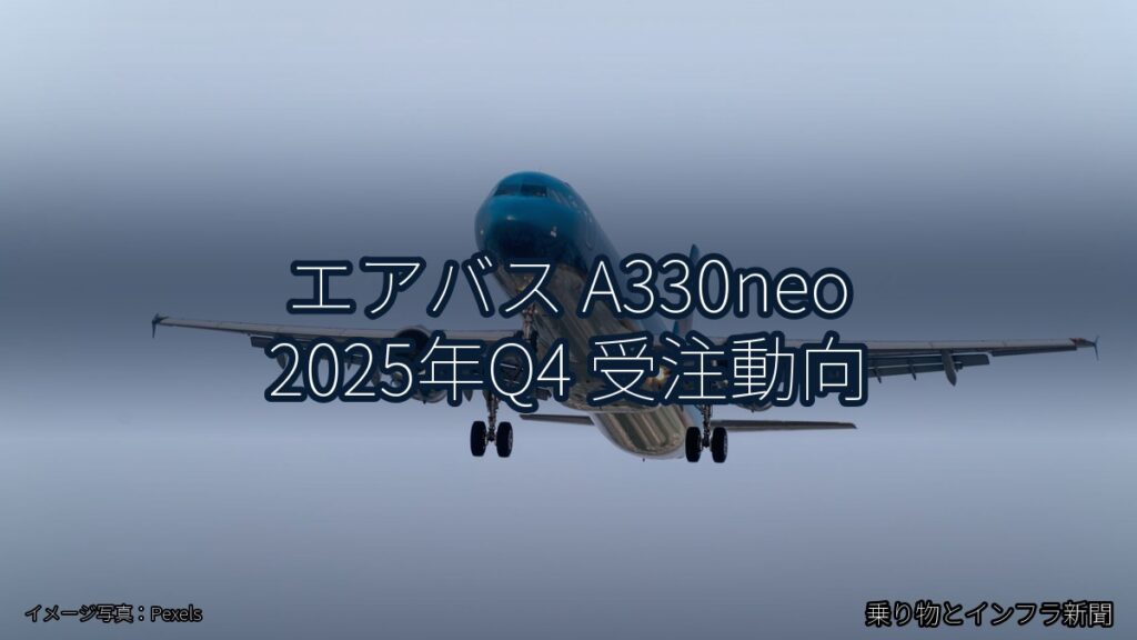 エアバス A330neo 2025年Q4 受注動向（乗り物とインフラ新聞）