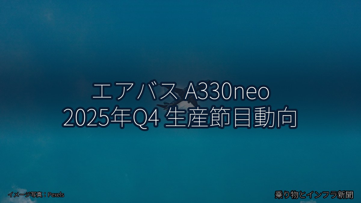 エアバス A330neo 2025年Q4 生産節目動向（乗り物とインフラ新聞）