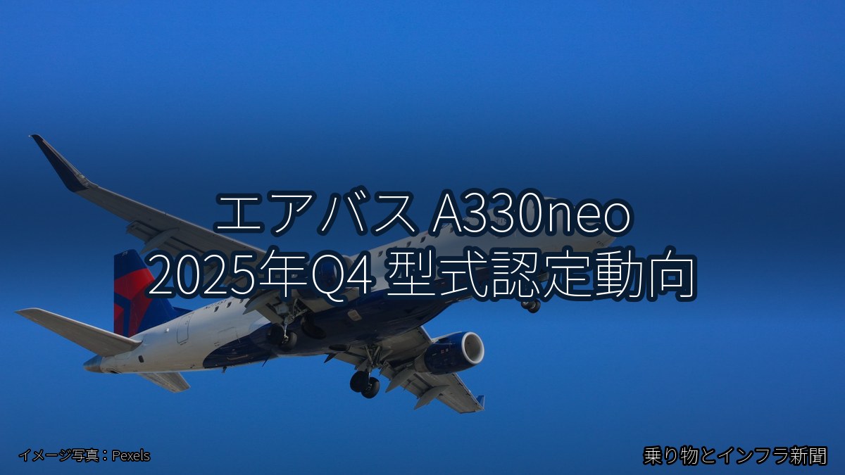エアバス A330neo 2025年Q4 型式認定動向（乗り物とインフラ新聞）