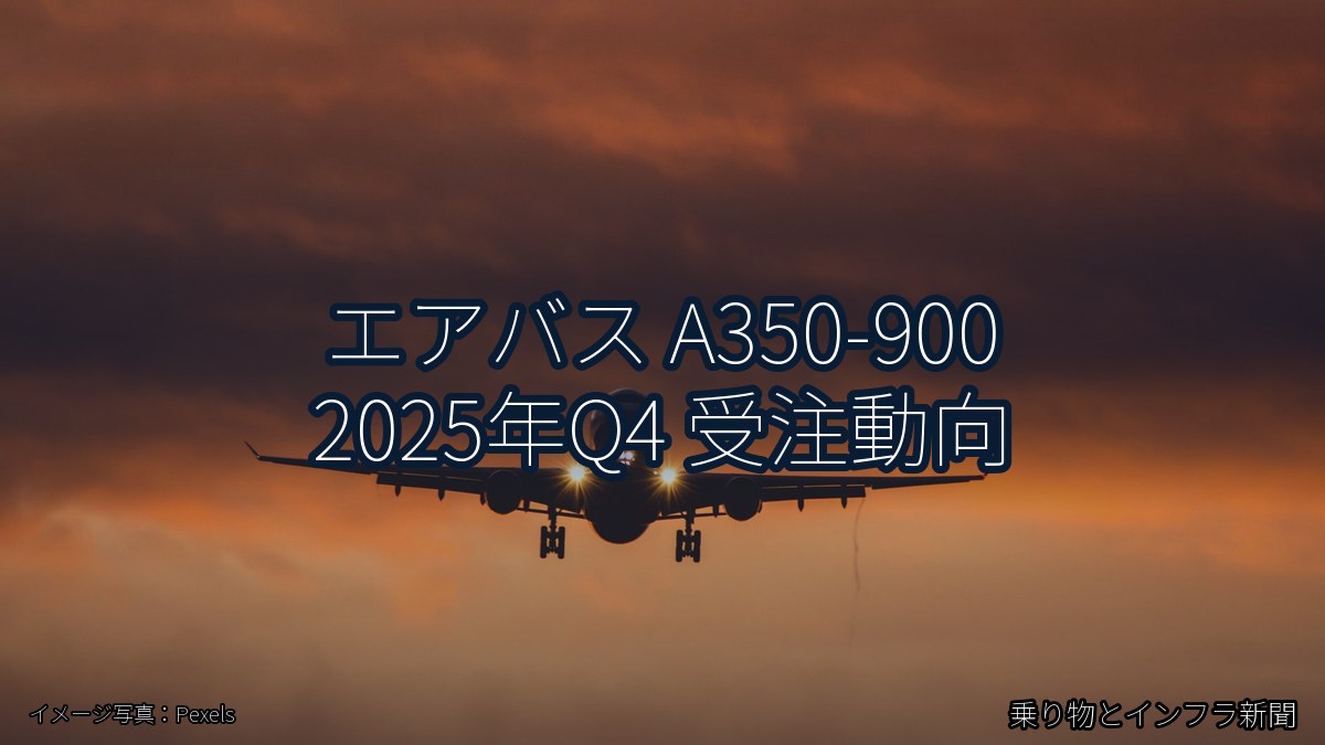 エアバス A350-900 2025年Q4 受注動向(乗り物とインフラ新聞)