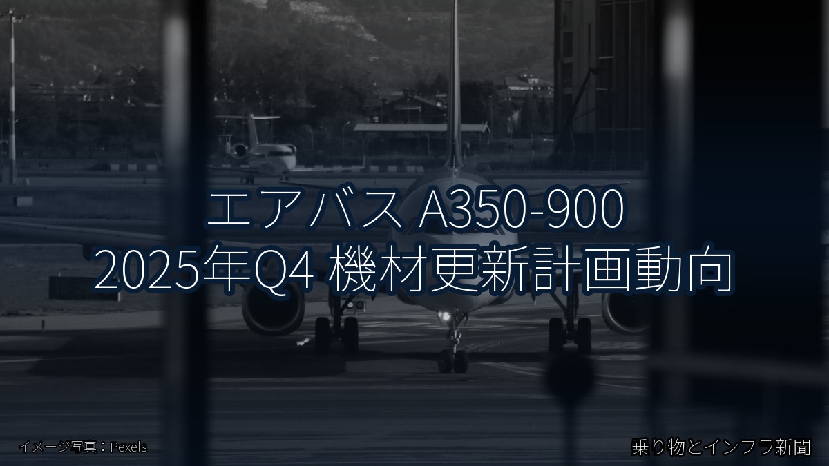 エアバス A350-900 2025年Q4 機材更新計画動向（乗り物とインフラ新聞）