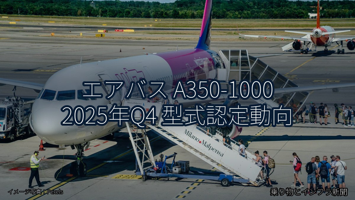 エアバス A350-1000 2025年Q4 型式認定動向(乗り物とインフラ新聞)
