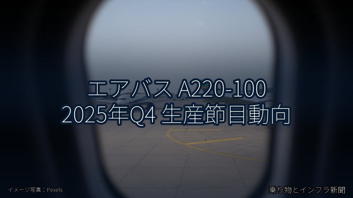 エアバス A220-100 2025年Q4 生産節目動向（乗り物とインフラ新聞）