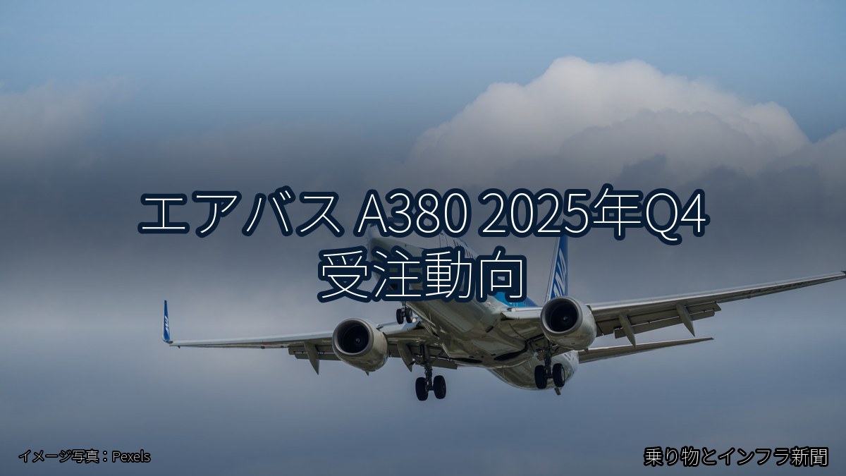 エアバス A380 2025年Q4 受注動向（乗り物とインフラ新聞）