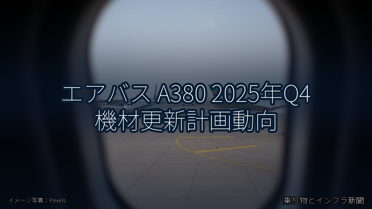 エアバス A380 2025年Q4 機材更新計画動向（乗り物とインフラ新聞）