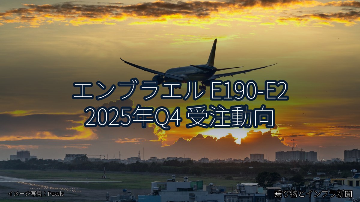 エンブラエル E190-E2 2025年Q4 受注動向（乗り物とインフラ新聞）