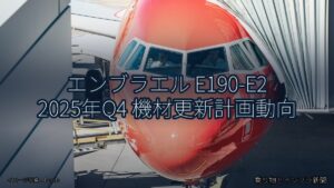 エンブラエル E190-E2 2025年Q4 機材更新計画動向（乗り物とインフラ新聞）