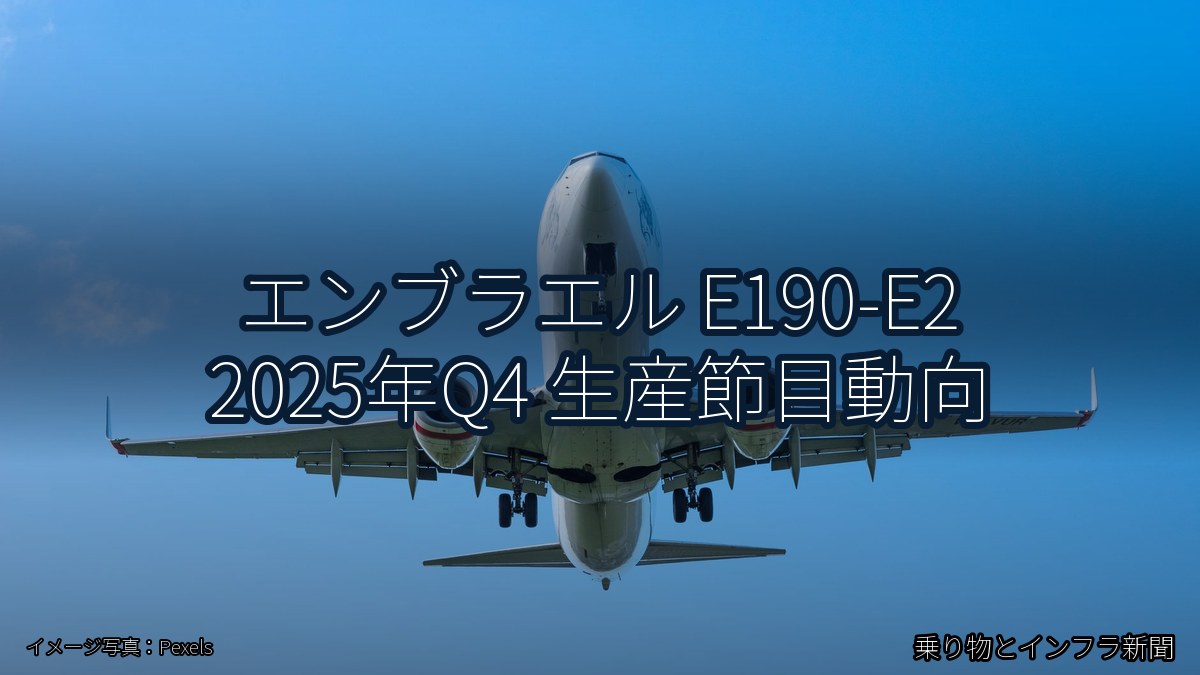 エンブラエル E190-E2 2025年Q4 生産節目動向（乗り物とインフラ新聞）