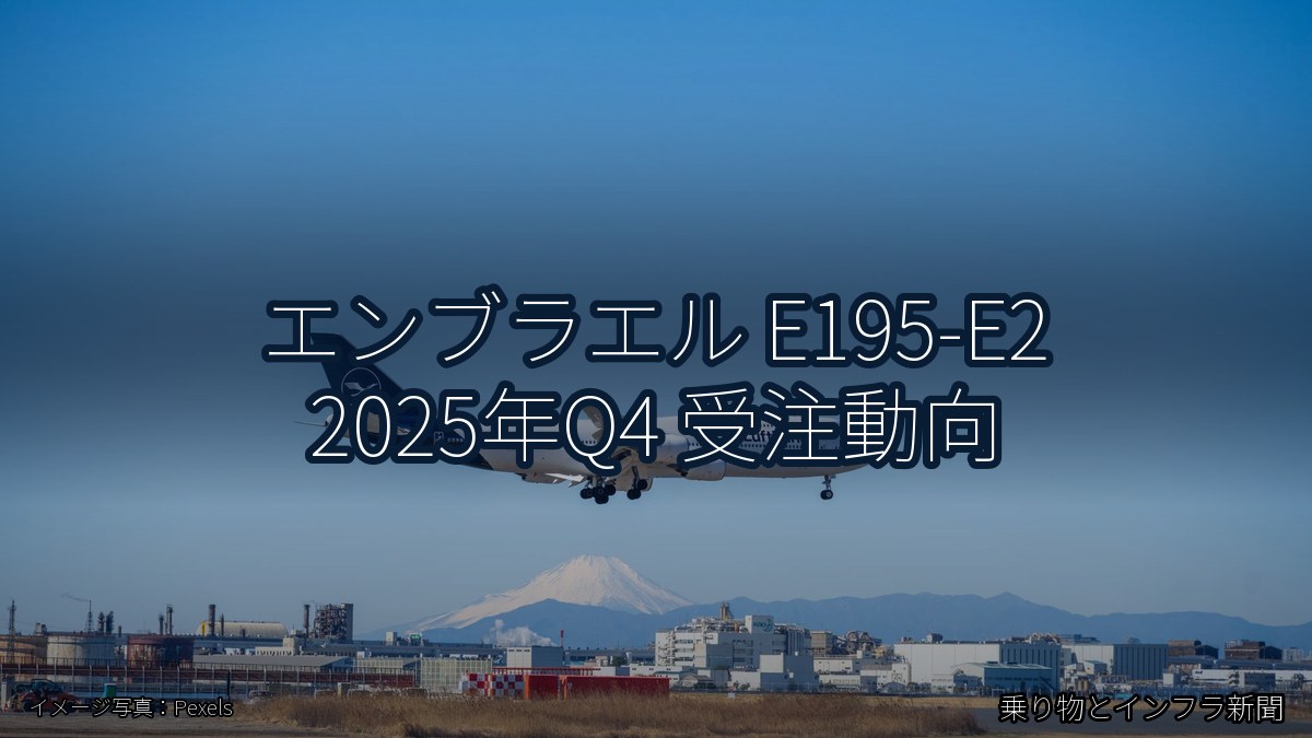 エンブラエル E195-E2 2025年Q4 受注動向(乗り物とインフラ新聞)