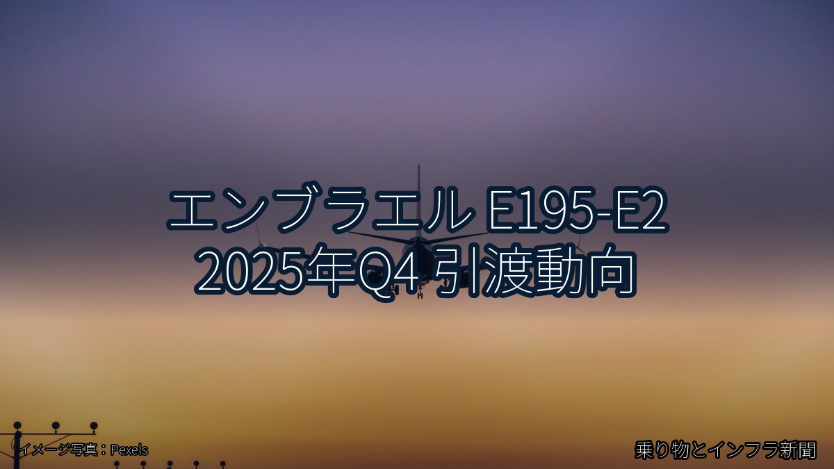 エンブラエル E195-E2 2025年Q4 引渡動向（乗り物とインフラ新聞）