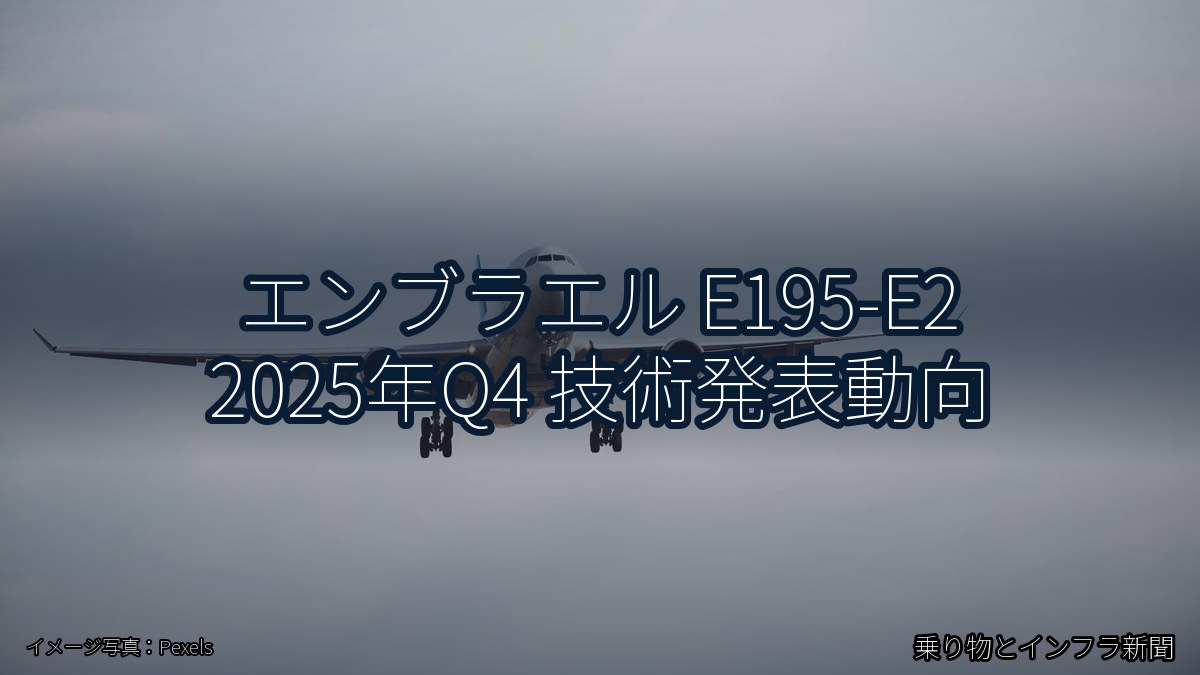 エンブラエル E195-E2 2025年Q4 技術発表動向(乗り物とインフラ新聞)