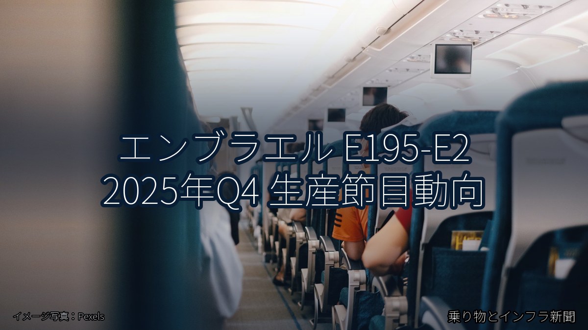 エンブラエル E195-E2 2025年Q4 生産節目動向（乗り物とインフラ新聞）