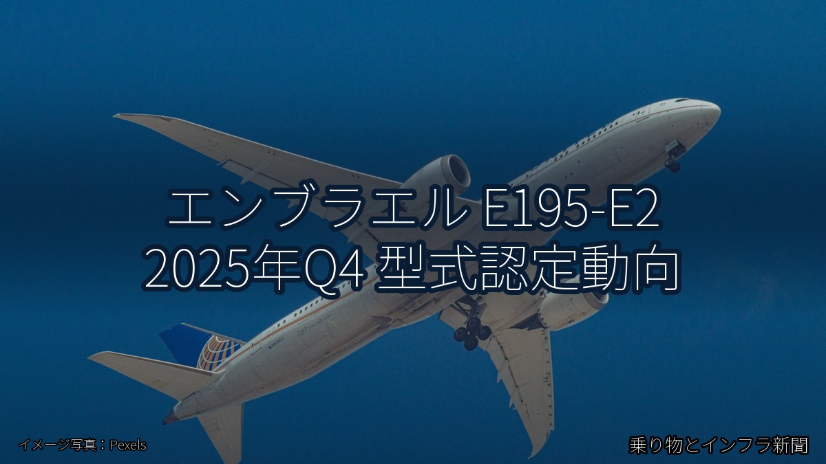 エンブラエル E195-E2 2025年Q4 型式認定動向(乗り物とインフラ新聞)