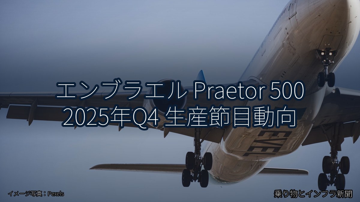 エンブラエル Praetor 500 2025年Q4 生産節目動向（乗り物とインフラ新聞）