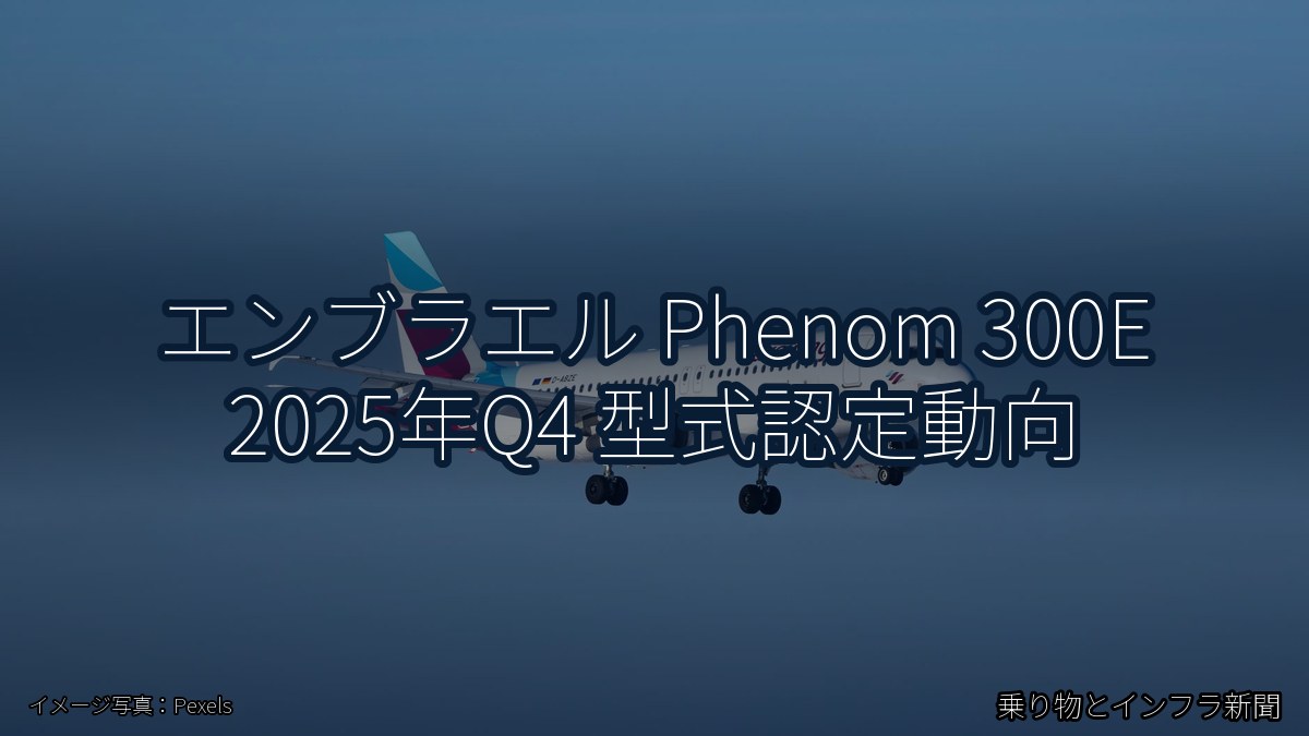 エンブラエル Phenom 300E 2025年Q4 型式認定動向（乗り物とインフラ新聞）