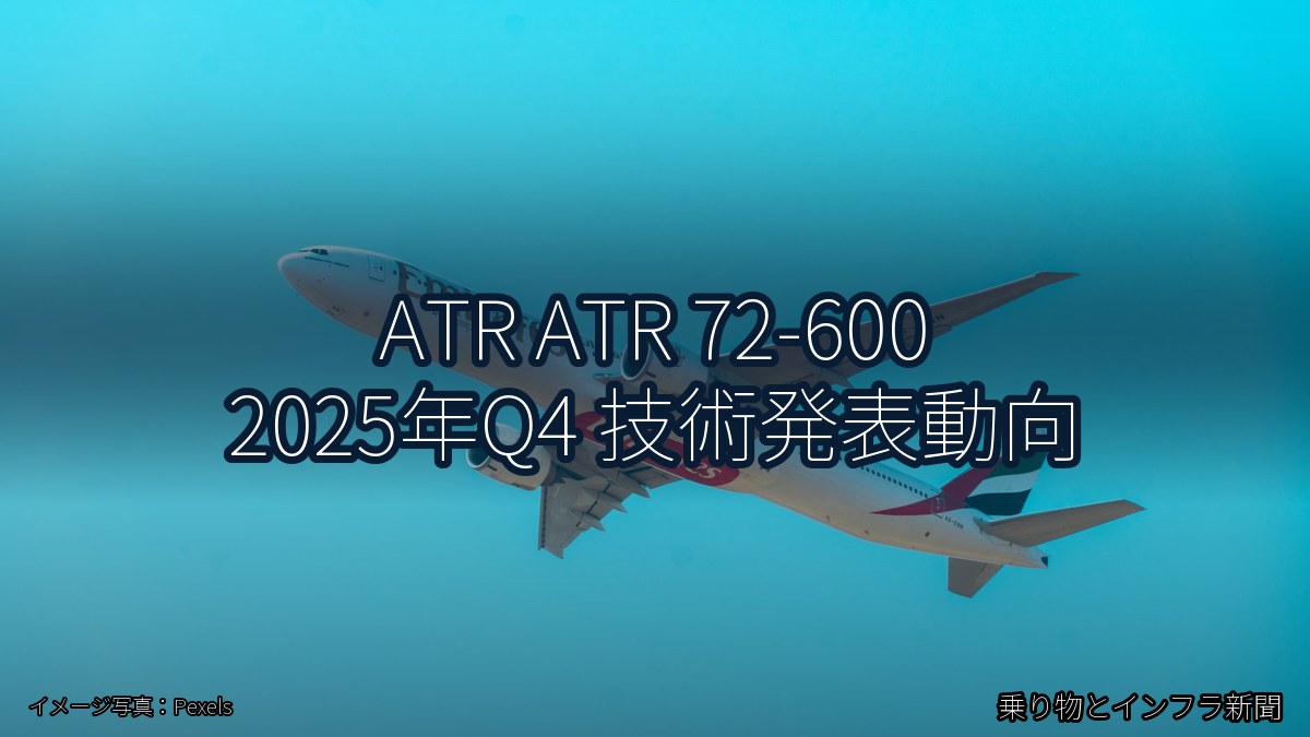 ATR ATR 72-600 2025年Q4 技術発表動向（乗り物とインフラ新聞）